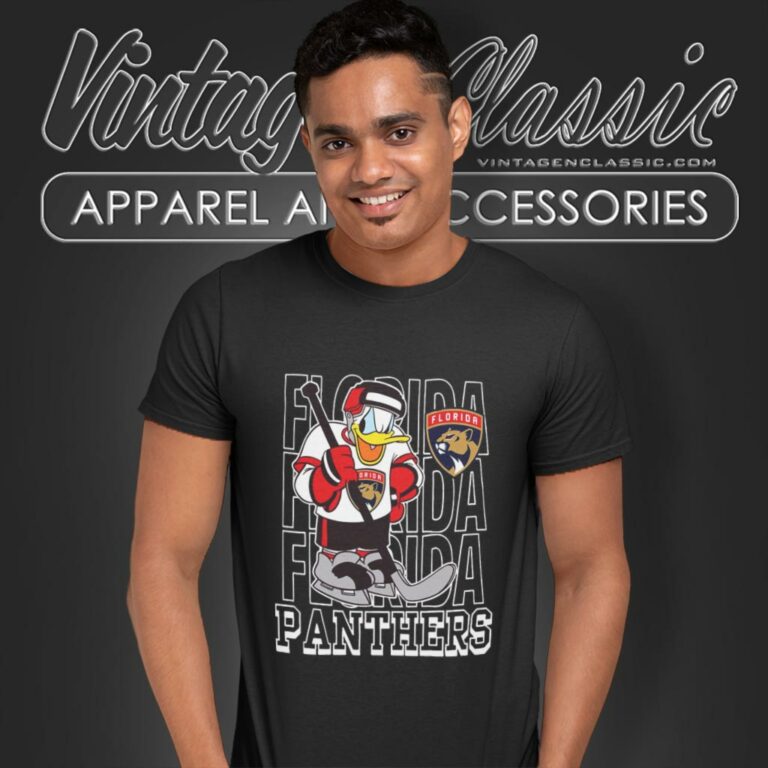 Florida Panthers Donald Duck Hockey Cartoon T Shirt Florida Panthers Donald Duck Hockey Cartoon T Shirt