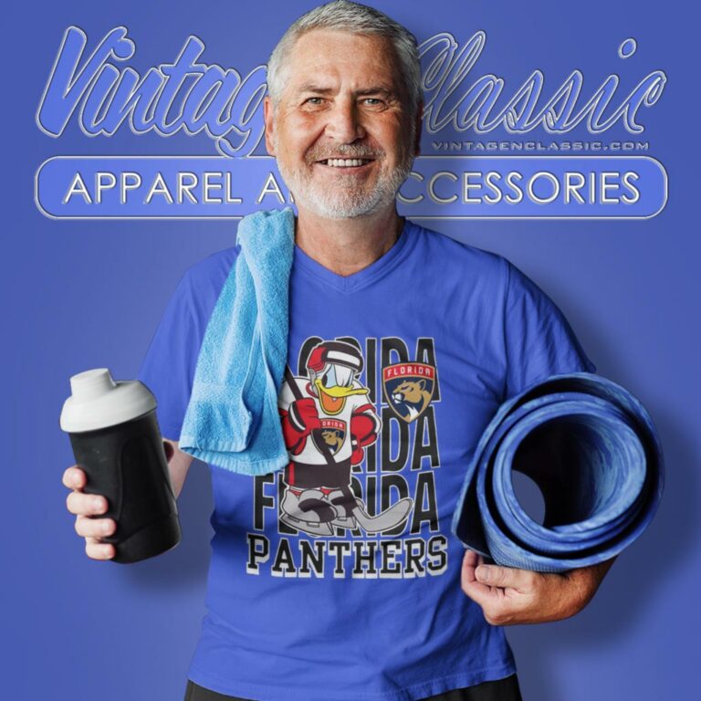 Florida Panthers Donald Duck Hockey Cartoon V Neck TShirt Florida Panthers Donald Duck Hockey Cartoon V Neck TShirt