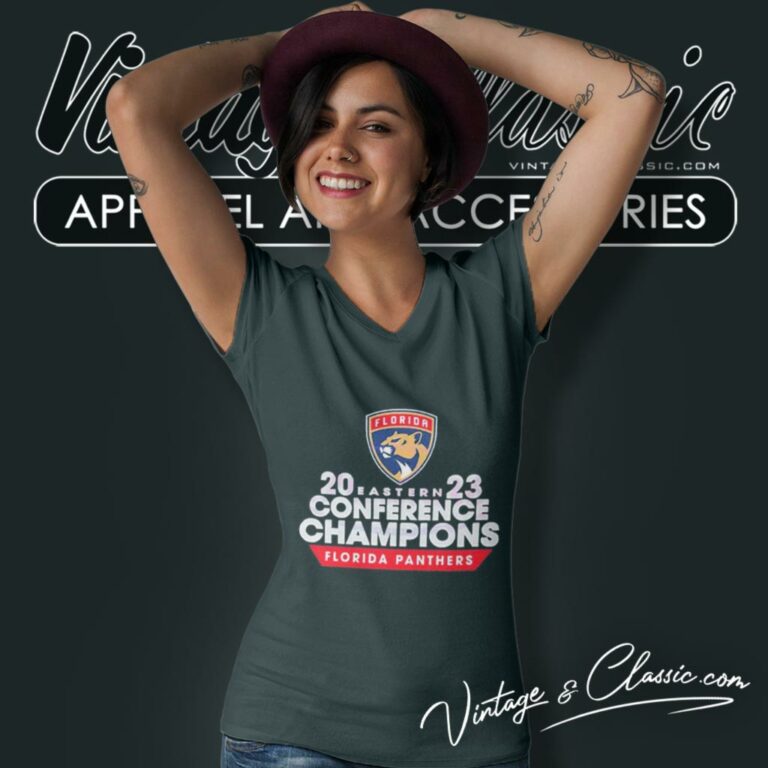 Florida Panthers Eastern Conference Champions 2023 V Neck TShirt Florida Panthers Eastern Conference Champions 2023 V Neck TShirt