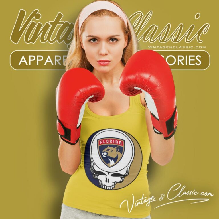 Florida Panthers Grateful Dead Steal Your Face Tank Top Racerback Florida Panthers Grateful Dead Steal Your Face Tank Top Racerback