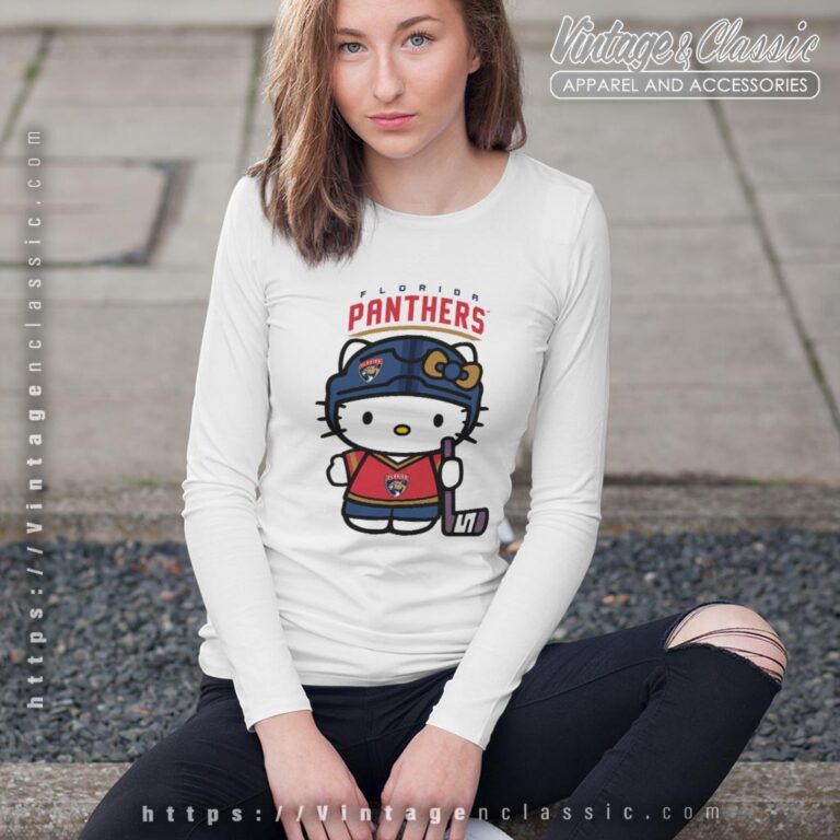 Florida Panthers Hello Kitty Shirt Long Sleeve Tee Florida Panthers Hello Kitty Shirt Long Sleeve Tee
