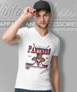 Florida Panthers Hockey Team V Neck TShirt