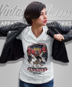 Florida Panthers Inaugural Season Hockey 1993 1994 V Neck TShirt 1