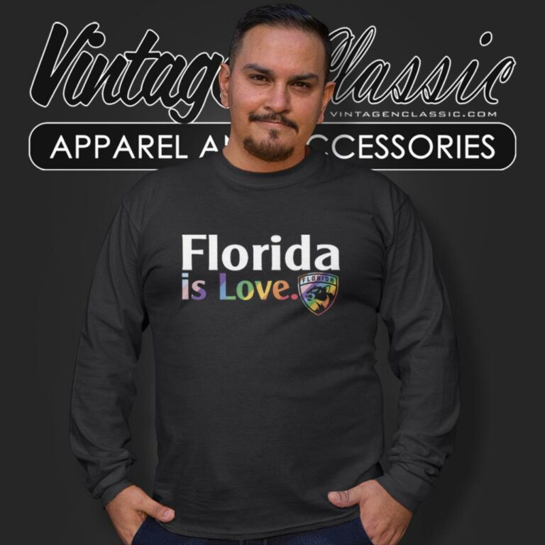 Florida Panthers Is Love City Pride Long Sleeve Tee Florida Panthers Is Love City Pride Long Sleeve Tee