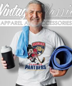 Florida Panthers Mickey Mouse Disney Hockey V Neck TShirt
