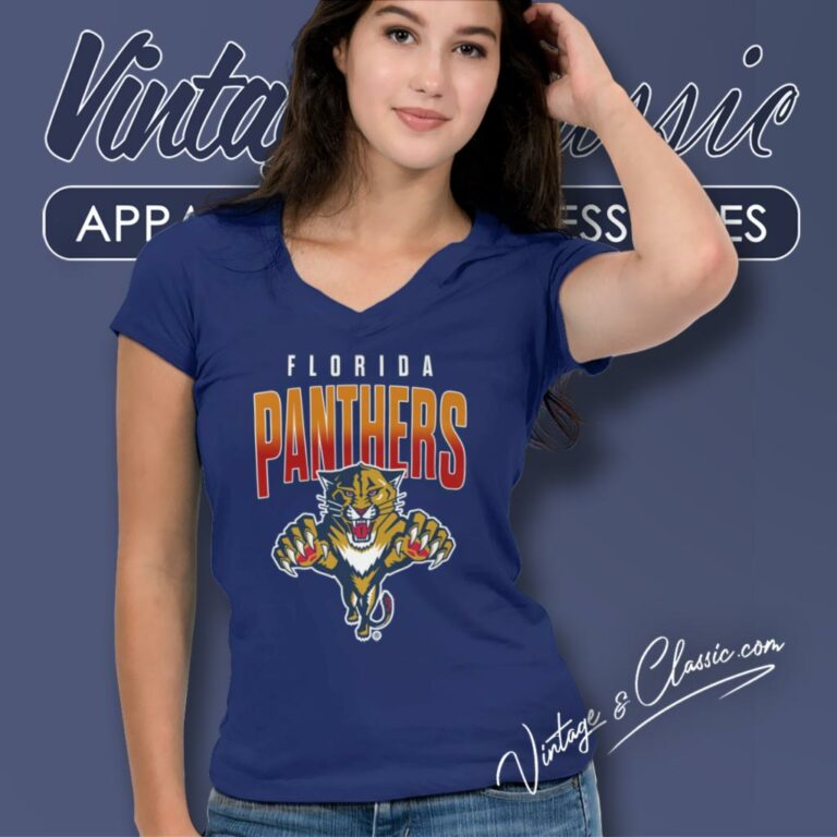 Florida Panthers Nhl Hockey V Neck TShirt 1 Florida Panthers Nhl Hockey V Neck TShirt 1