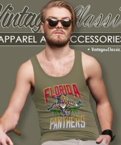 Florida Panthers Palm Trees Tank Top Racerback 1