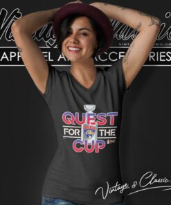 Florida Panthers Quest For The Cup Stanley Cup Final 2023 V Neck TShirt 1
