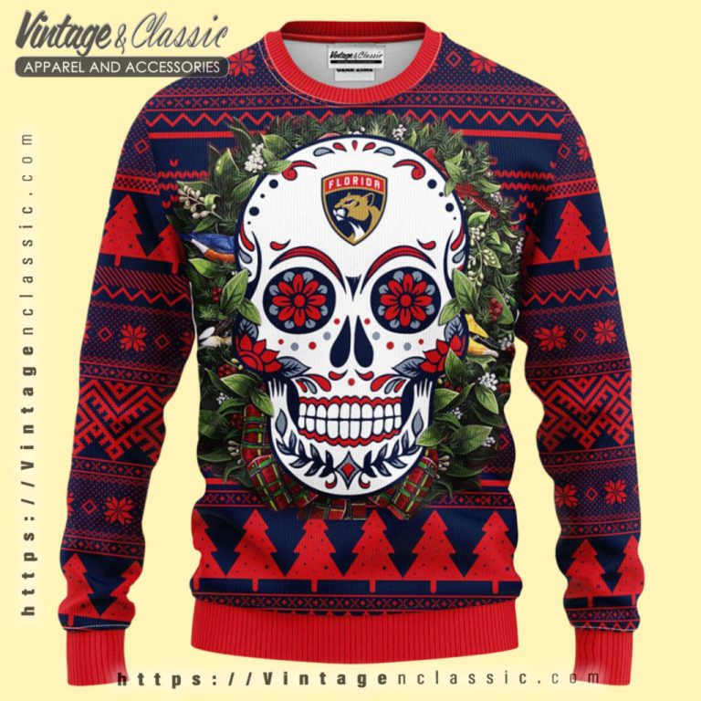 Florida Panthers Skull Ugly Christmas Sweater Ugly Christmas Sweater Florida Panthers Skull Ugly Christmas Sweater Ugly Christmas Sweater