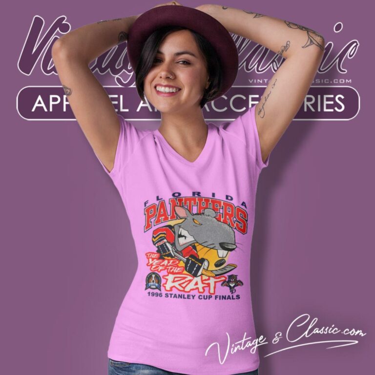 Florida Panthers Stanley Cup Finals 1996 V Neck TShirt 1 Florida Panthers Stanley Cup Finals 1996 V Neck TShirt 1