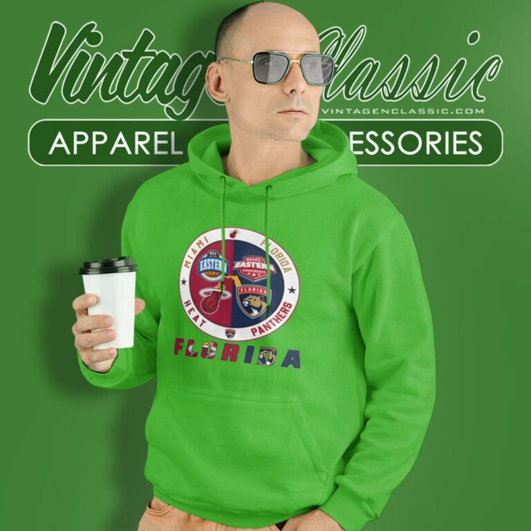Florida Panthers Vs Miami Heat Nba Eastern Nhl Eastern Conference Hoodie Florida Panthers Vs Miami Heat Nba Eastern Nhl Eastern Conference Hoodie