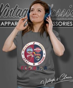 Florida Panthers Vs Miami Heat Nba Eastern Nhl Eastern Conference Women T Shirt