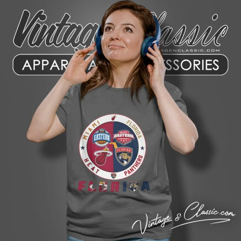 Florida Panthers Vs Miami Heat Nba Eastern Nhl Eastern Conference Women T Shirt Florida Panthers Vs Miami Heat Nba Eastern Nhl Eastern Conference Women T Shirt