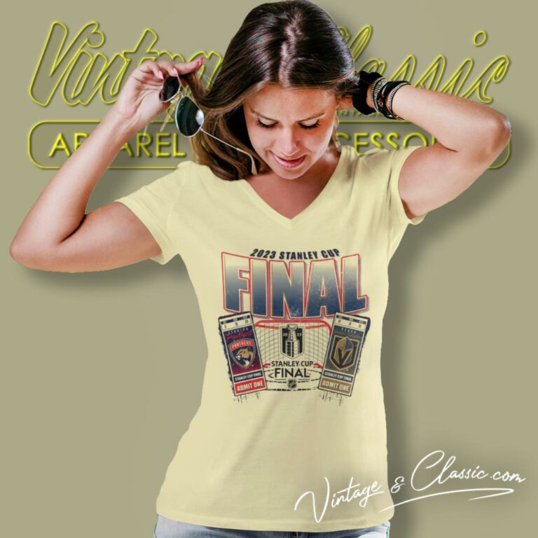 Florida Panthers Vs Vegas Golden Knights Fanatics 2023 Stanley Cup Final V Neck TShirt Florida Panthers Vs Vegas Golden Knights Fanatics 2023 Stanley Cup Final V Neck TShirt