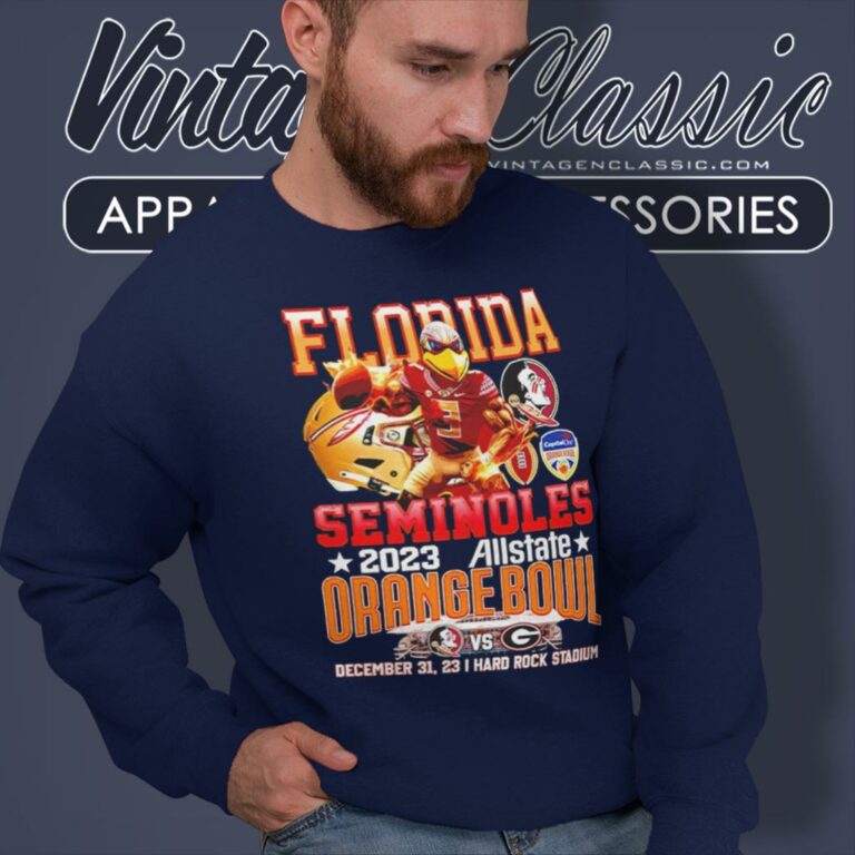 Florida Seminoles 2023 Allstate Orange Bowl December 31 2023 Hard Rock Stadium Sweatshirt Florida Seminoles 2023 Allstate Orange Bowl December 31 2023 Hard Rock Stadium Sweatshirt