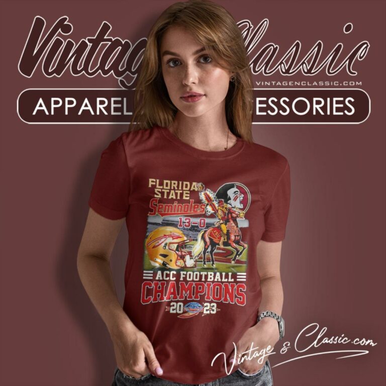 Florida State Seminoles 13 0 Acc Football Champions 2023 Women T Shirt Florida State Seminoles 13 0 Acc Football Champions 2023 Women T Shirt