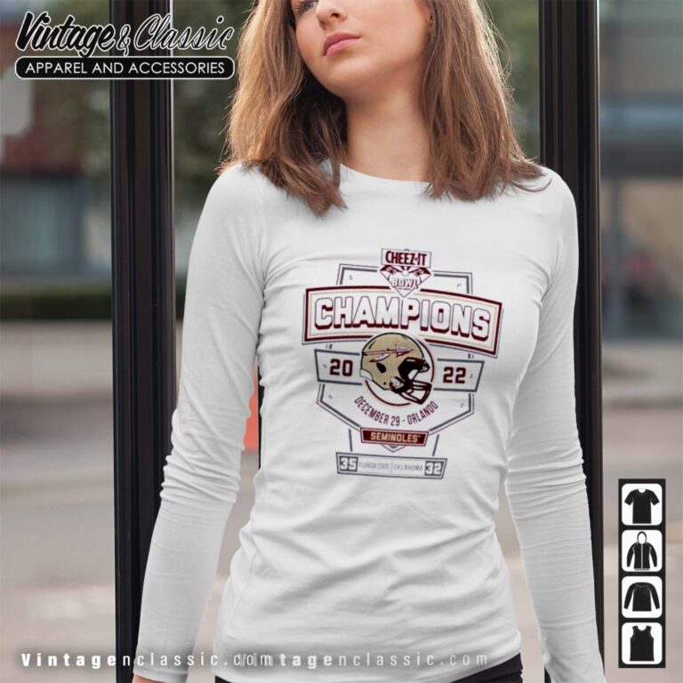 Florida State Seminoles 2022 Cheez It Bowl Champions Longsleeves Florida State Seminoles 2022 Cheez It Bowl Champions Longsleeves