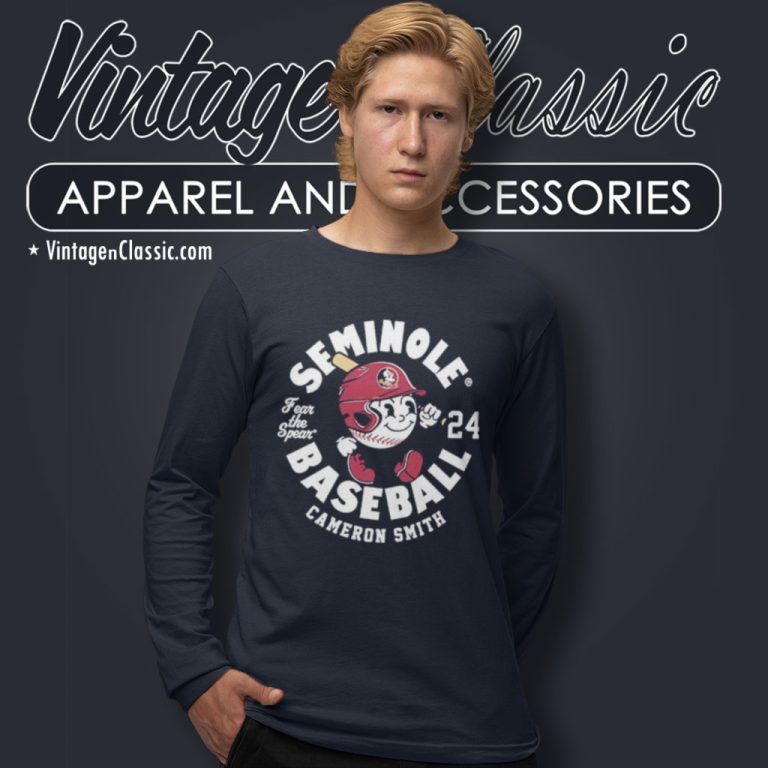 Florida State Seminoles Cameron Smith 2023 Ncaa Baseball Long Sleeve Tee Florida State Seminoles Cameron Smith 2023 Ncaa Baseball Long Sleeve Tee