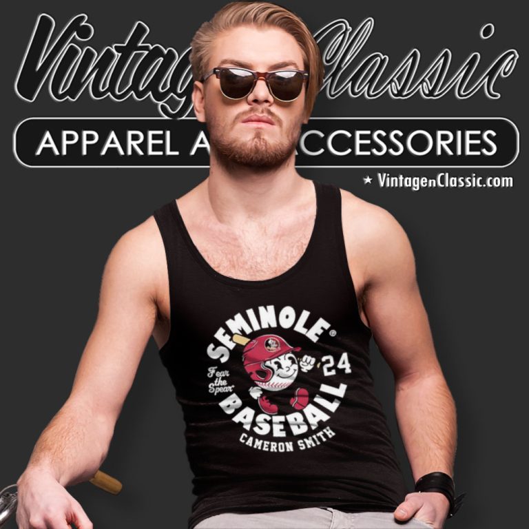 Florida State Seminoles Cameron Smith 2023 Ncaa Baseball Tank Top Racerback Florida State Seminoles Cameron Smith 2023 Ncaa Baseball Tank Top Racerback