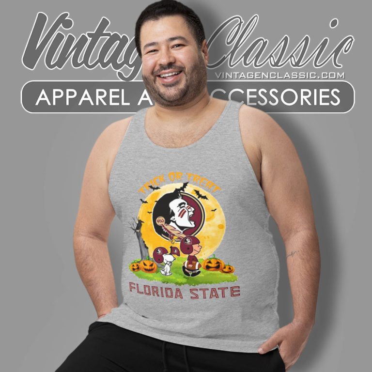 Florida State Seminoles Shirt Snoopy Trick Or Treat Halloween Tank Top Racerback Florida State Seminoles Shirt Snoopy Trick Or Treat Halloween Tank Top Racerback