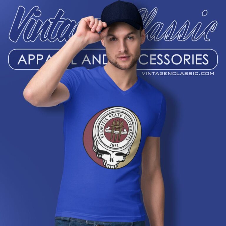 Florida State University Grateful Dead Steal Your Face V Neck TShirt Florida State University Grateful Dead Steal Your Face V Neck TShirt