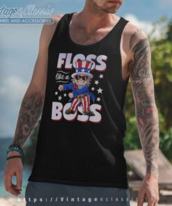 Floss Like A Boss 4th Of July Tank Top Racerback