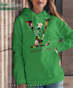 Floral Louis Vuitton Logo Hoodie