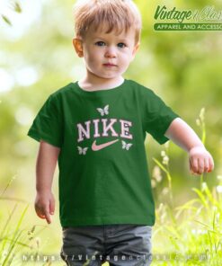 Flowers Butterfly Nike Logo Tshirt Kid