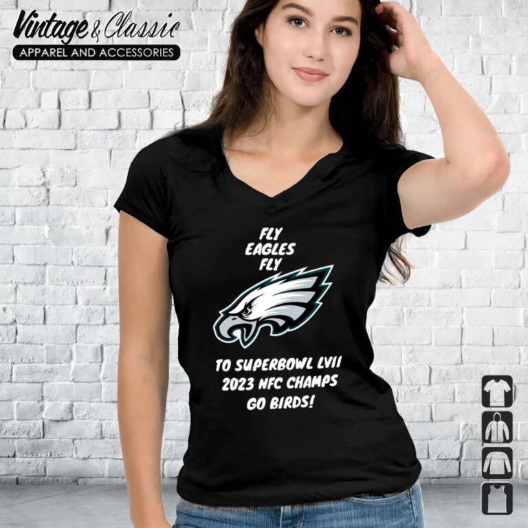 Fly Eagles Fly 2023 NFC Championship Vneck Fly Eagles Fly 2023 NFC Championship Vneck