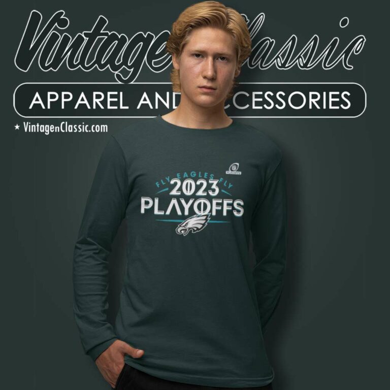Fly Eagles Fly Eagles 2023 Nfl Playoffs Long Sleeve Tee Fly Eagles Fly Eagles 2023 Nfl Playoffs Long Sleeve Tee