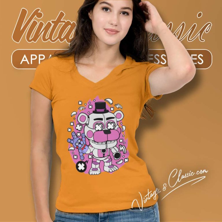 Fnaf Funtime Freddy V Neck TShirt Fnaf Funtime Freddy V Neck TShirt
