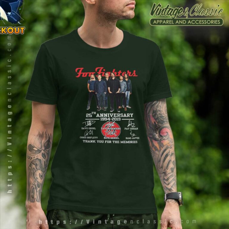 Foo Fighters 25th Anniversary T Shirt Foo Fighters 25th Anniversary T Shirt