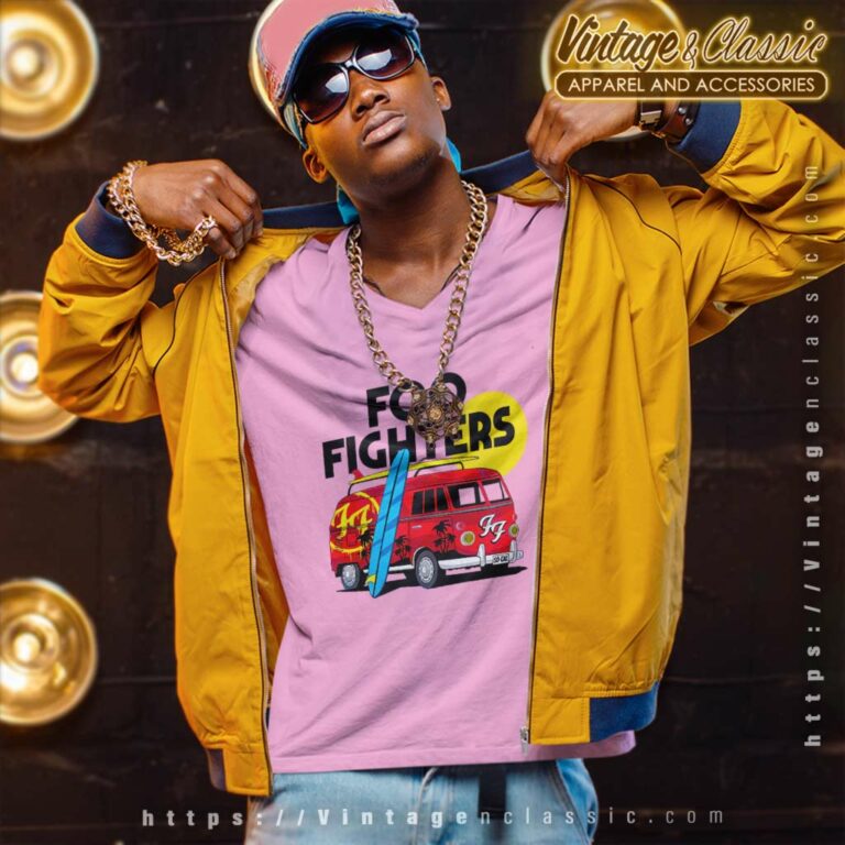 Foo Fighters Camper Van V Neck TShirt Foo Fighters Camper Van V Neck TShirt