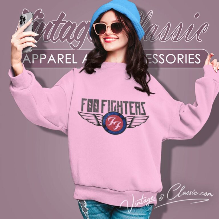 Foo Fighters Flash Wings Band Logo Sweatshirt Foo Fighters Flash Wings Band Logo Sweatshirt