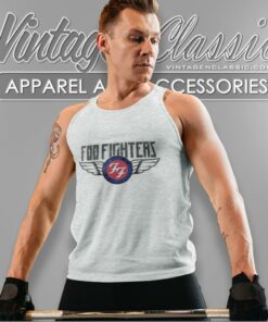 Foo Fighters Flash Wings Band Logo Tank Top Racerback
