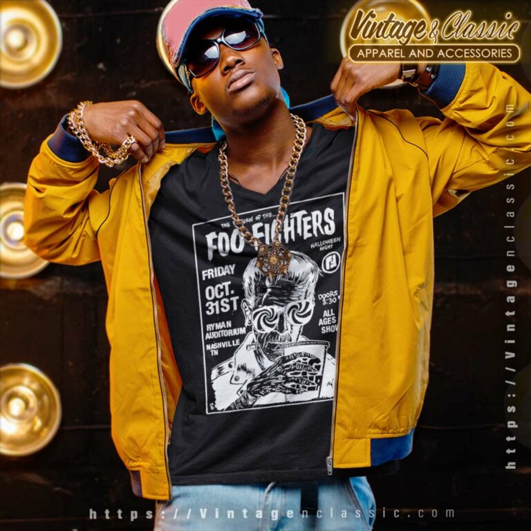 Foo Fighters Halloween Show Concert V Neck TShirt Foo Fighters Halloween Show Concert V Neck TShirt