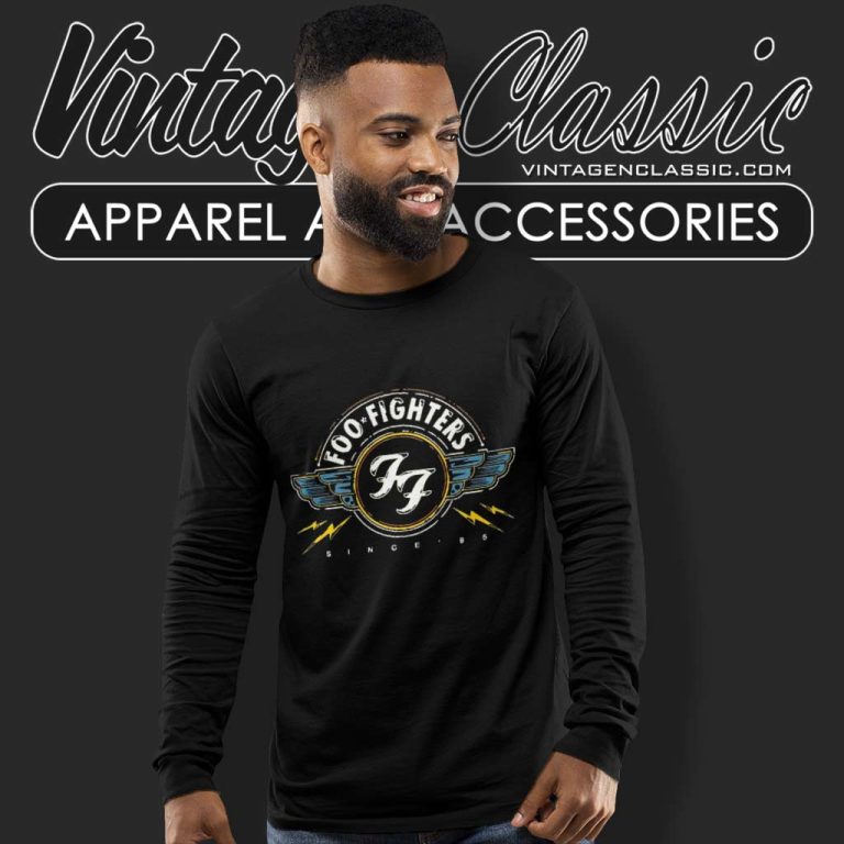 Foo Fighters Logo Lightning Long Sleeve Tee Foo Fighters Logo Lightning Long Sleeve Tee