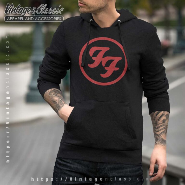 Foo Fighters Red Circle Logo Men Hoodie Foo Fighters Red Circle Logo Men Hoodie