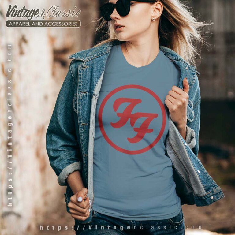 Foo Fighters Red Circle Logo Vneck Foo Fighters Red Circle Logo Vneck