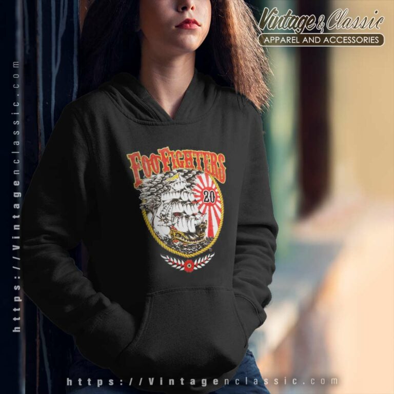 Foo Fighters Shirt 20th Anniversary Ship Logo Hoodie Foo Fighters Shirt 20th Anniversary Ship Logo Hoodie