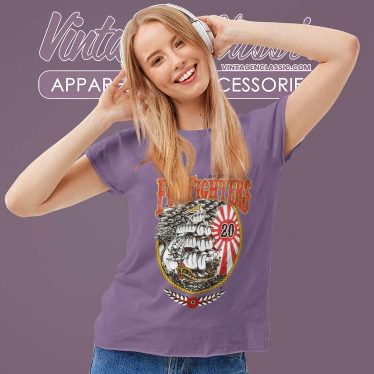 Foo Fighters Shirt 20th Anniversary Ship Logo Women TShirt Foo Fighters Shirt 20th Anniversary Ship Logo Women TShirt