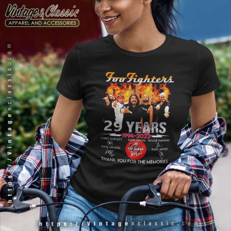 Foo Fighters Shirt 29 Years 1994 2023 Thank You For The Memories Signatures Women TShirt Foo Fighters Shirt 29 Years 1994 2023 Thank You For The Memories Signatures Women TShirt