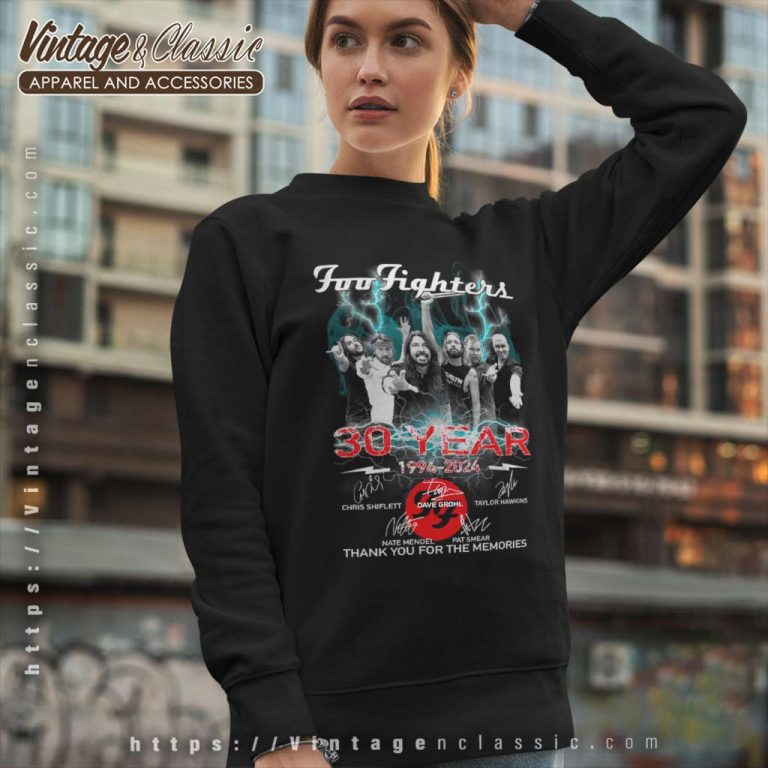 Foo Fighters Shirt 30 Years 1994 2024 Thank You For The Memories Signatures Sweatshirt Foo Fighters Shirt 30 Years 1994 2024 Thank You For The Memories Signatures Sweatshirt