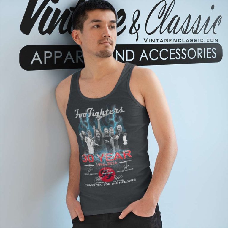 Foo Fighters Shirt 30 Years 1994 2024 Thank You For The Memories Signatures Tank Top Racerback Foo Fighters Shirt 30 Years 1994 2024 Thank You For The Memories Signatures Tank Top Racerback
