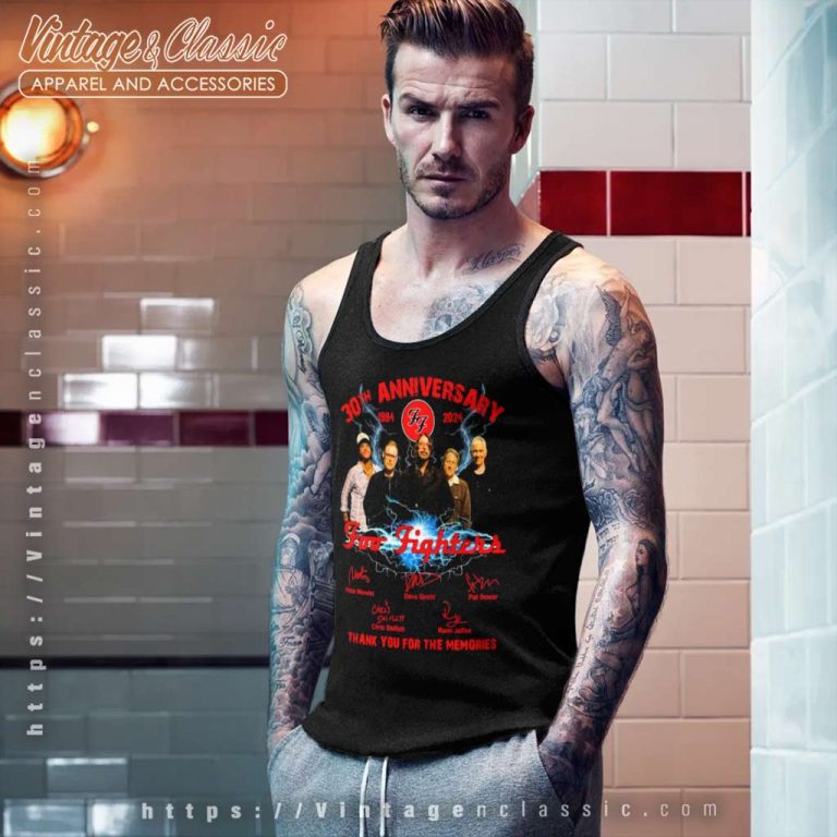 Foo Fighters Shirt 30 Years Thank You For The Memories Signatures Tank Top Racerback Foo Fighters Shirt 30 Years Thank You For The Memories Signatures Tank Top Racerback