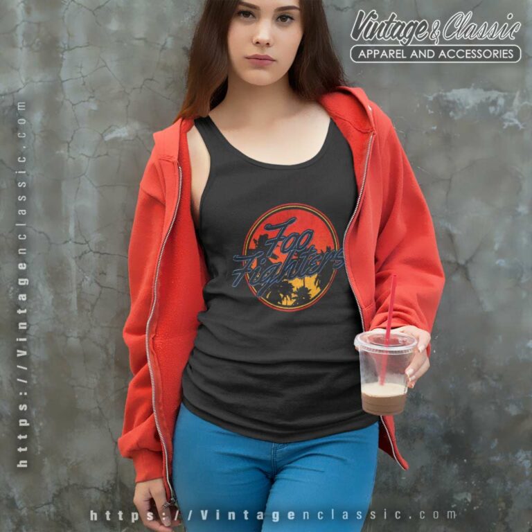 Foo Fighters Shirt Circle Palm Tree Tank Top Racerback Foo Fighters Shirt Circle Palm Tree Tank Top Racerback