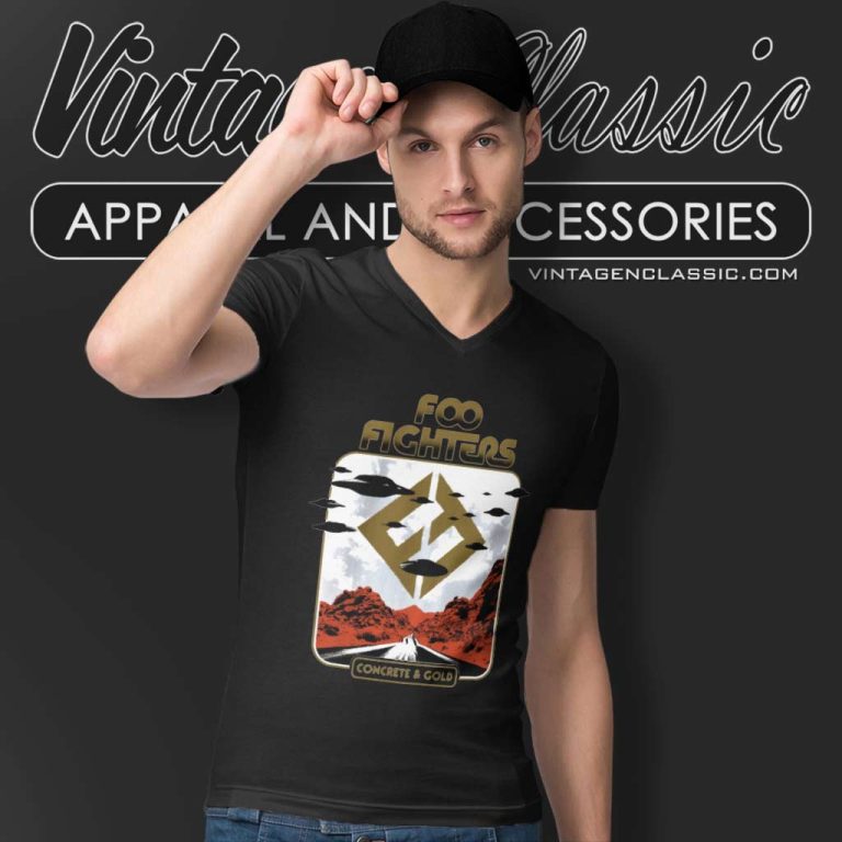 Foo Fighters Shirt Concrete And Gold V Neck TShirt Foo Fighters Shirt Concrete And Gold V Neck TShirt