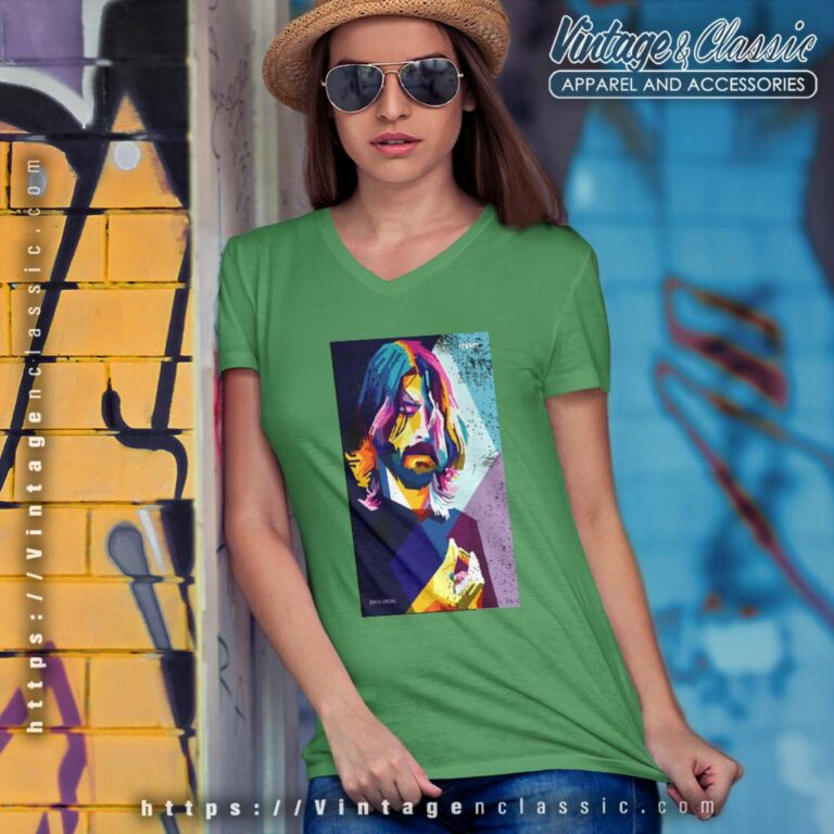 Foo Fighters Shirt Dave Grohl Artwork V Neck TShirt Foo Fighters Shirt Dave Grohl Artwork V Neck TShirt