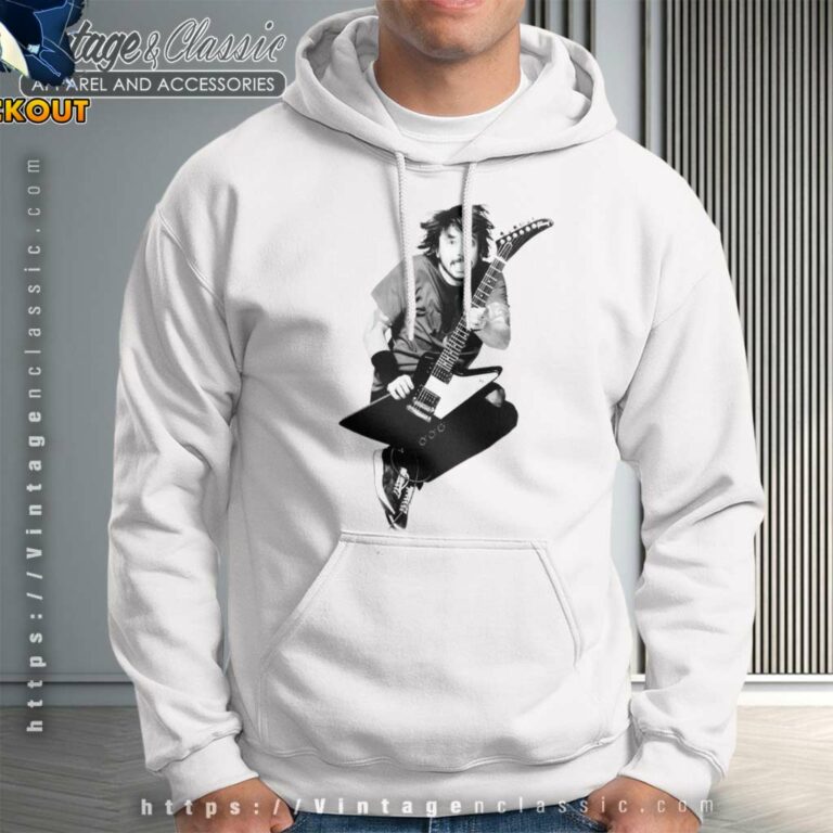 Foo Fighters Shirt Dave Grohl Play Guitar Rock Hoodie Foo Fighters Shirt Dave Grohl Play Guitar Rock Hoodie