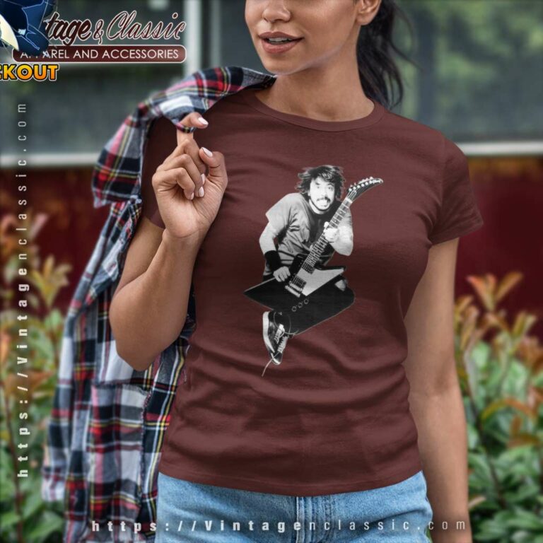Foo Fighters Shirt Dave Grohl Play Guitar Rock Women TShirt Foo Fighters Shirt Dave Grohl Play Guitar Rock Women TShirt
